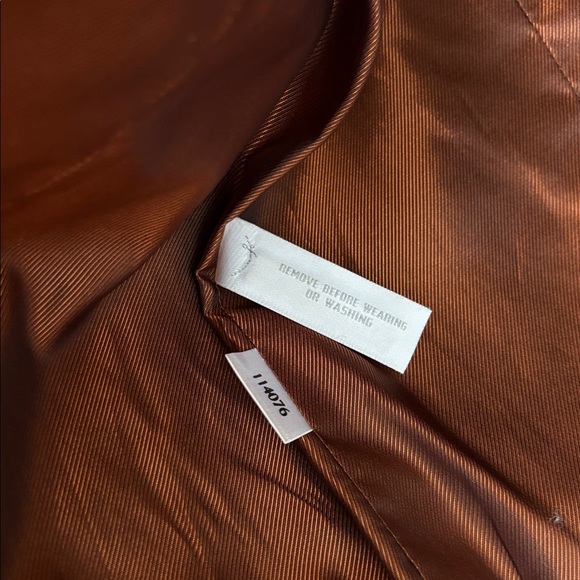 Ann Taylor LOFT Petites Brown Wool Belted Pea Coat with Faux Fur Trim - Picture 8 of 9